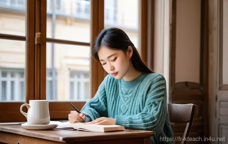 한국어교원 자격증 응시 조건 - **Prompt: Focused French Student Preparing for TOPIK in Paris**
    "A diligent young woman in her e...