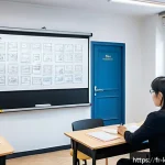 한국어교원 해외 자격증과의 차이점 - A modern French university classroom setting focused on teaching Korean language and pedagogy, featu...